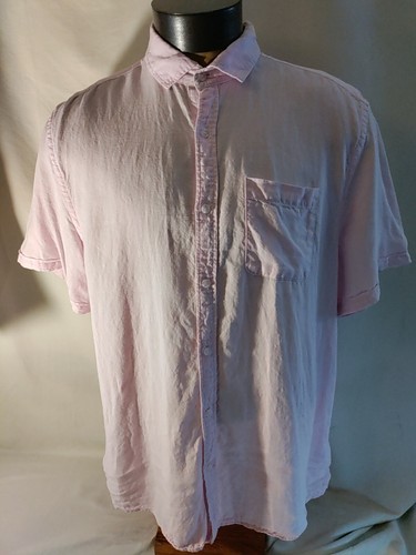 Men Saks Fifth Avenue Linen Classic Fit Coupe Classic Pink Casual Shirt XL NWOT - Picture 12 of 12