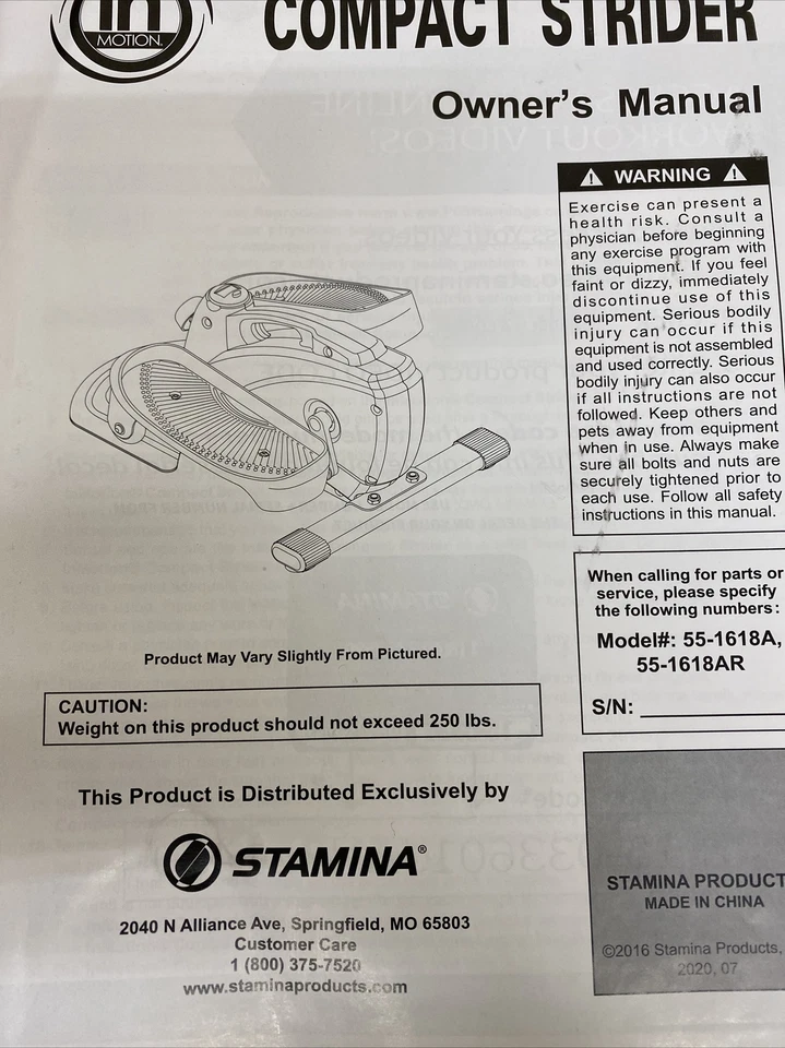 Stamina InMotion Under Desk Mini Elliptical Compact Strider, black - Image 2 of 2