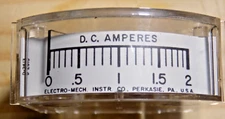 Electro-Mech Industries DC AMPERE METER 0 - 2 A **NEW OLD STOCK** THREE METERS