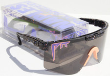 PIT VIPER The Naples POLARIZED Sunglasses Black Splatter/Gray Double Wide NEW