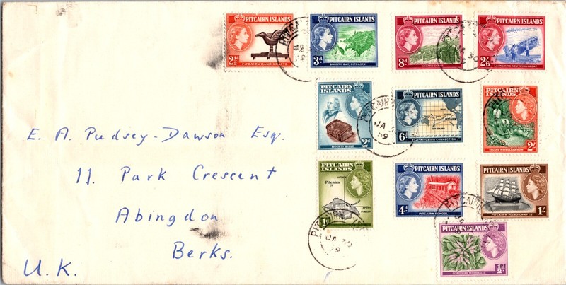 1930 Pitcairn Island Cover  To England Abingdon Berkshire