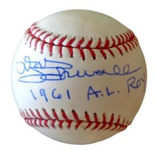 Don Schwall Autographed/Inscribed OML Baseball Cleveland Indians 179978