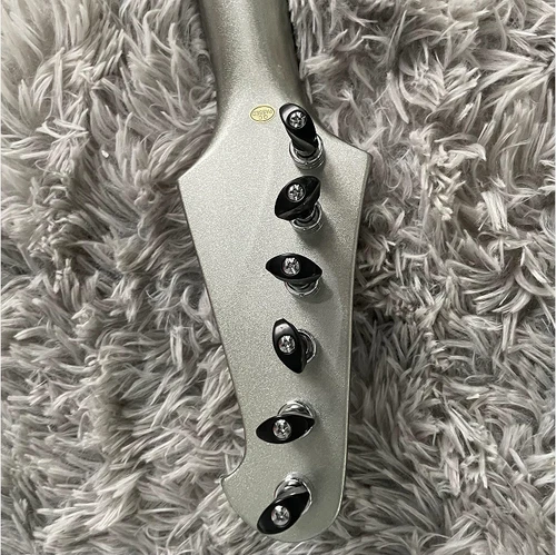 Custom Firebird Electric Guitar Gray Mini Pickups Chrome Hardware Free Shipping - Picture 9 of 16