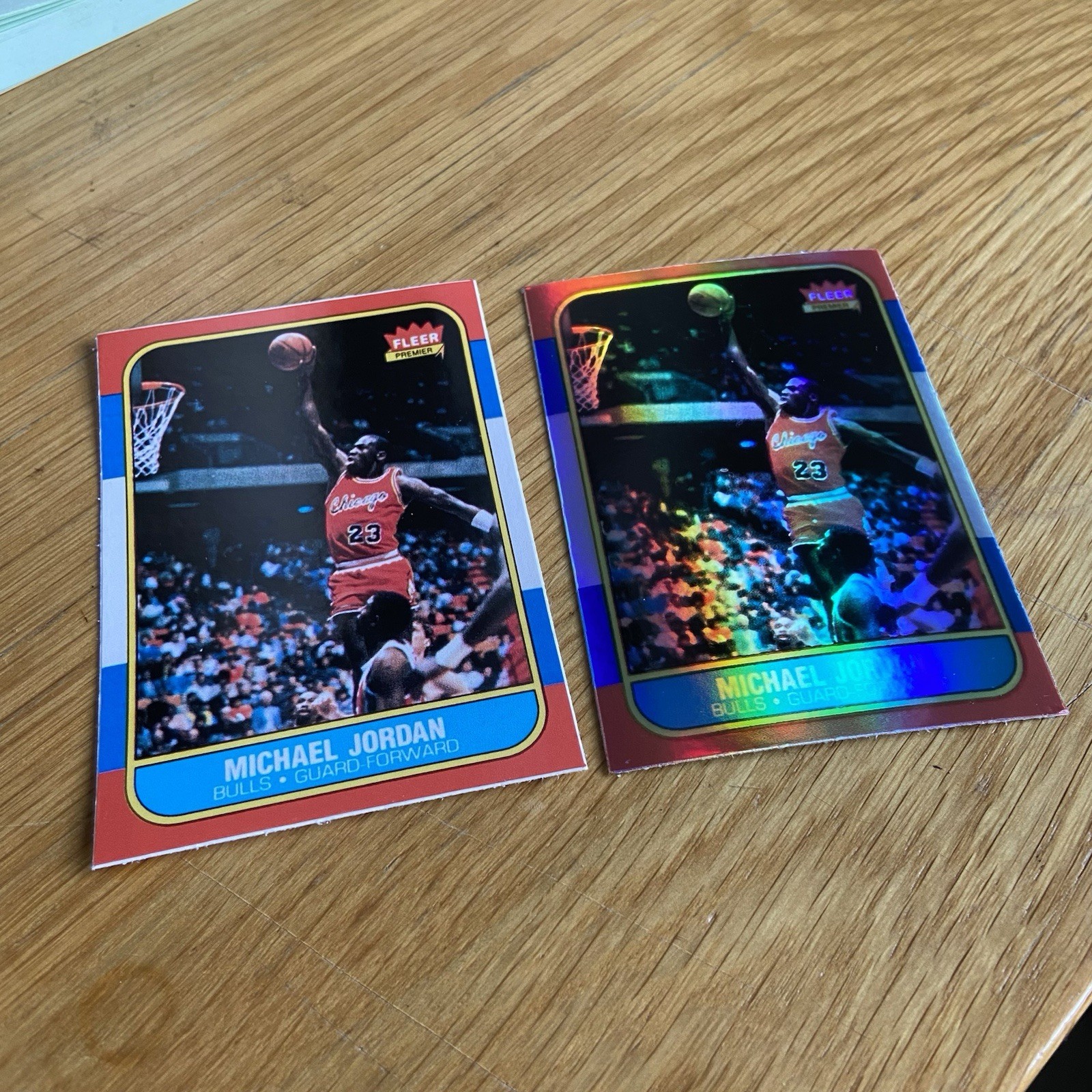 HOLOGRAPHIC & GLOSS STICKER Set of 1986 Micheal Jordan Fleer Rookie Card STICKER view 5