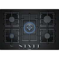 Bosch Gas Hob PPQ7A6B90 Series 6 750mm Wide Black 5 Burner Flame Select