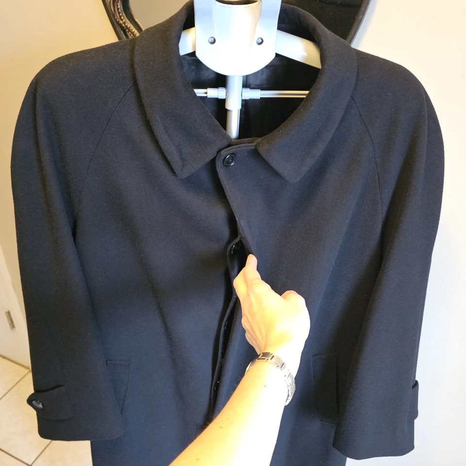 Abrigo de lana Tallia Uomo Loro Piana para hombre Storm System negro 3XL grande alto ITALIA Foto 2 de 4