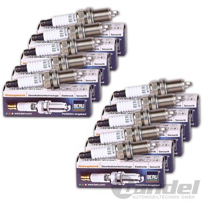 10x BERU ZÜNDKERZE passend für 8.0 CHRYSLER VIPER AB/BIS BJ 1998