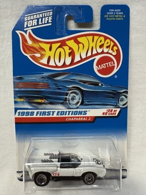 Hot Wheels 1998 First Editions 28/40 #669 CHAPARRAL 2 White w/Chrome Lace Spokes