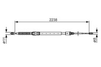 Bosch Bremsseil Seilzug Feststellbremse 1 987 482 373 FüR 508 SW Peugeot Bluehdi