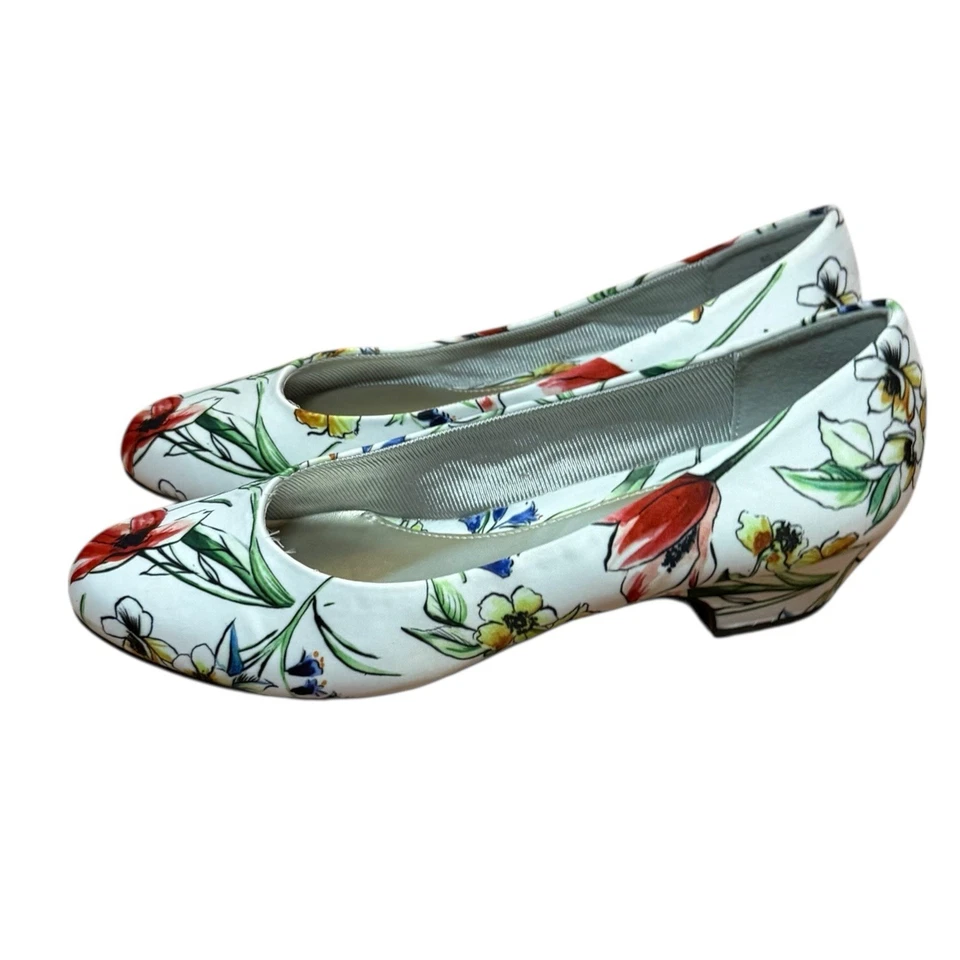 Zapatos de salón Easy Street Easy Flex florales de tacón bloque primavera para mujer 7M EE. UU. / 37,5 UE Foto 4 de 4
