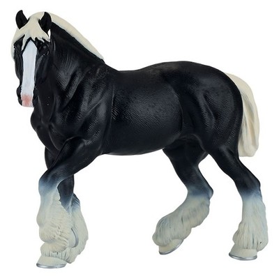 Mojo 381083 Clydesdale Pferd Schwarz 14 cm Pferdewelt