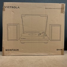 Victrola VM-135-BLK Montauk Bluetooth Turntable System  Speakers - Damaged Box
