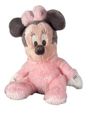 Disneyland Disney World Minnie Mouse Pastel Plush Rattle Lovey Pink  Gray Toy