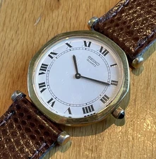 Seiko Octo Chariot Watch Floating Lugs 2620-0140 Cabochon Crown Slim Gold 1980