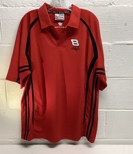 Chase Authentics Dale Earnhardt Jr. 8 Embroidered Red Short Sleeve Polo Mens L