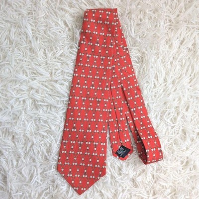CHANEL Tie Coco Markchain patternred silk