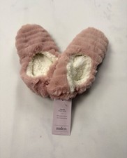 auden Faux-Fur Slipper Socks Light Pink - Womens M/L Size 8-10