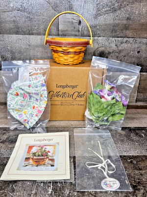 Longaberger Collectors Club May Series Mini Morning Glory Basket Set~3rd Edition