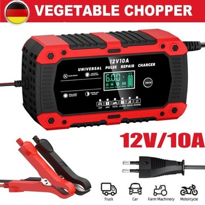 12V 10A Autobatterie Ladegerät Intelligentes Batterieladegerät Mit LCD Display
