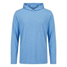 NEW Drake Clothing Co Men's 2XL Performance Hoodie Marina Blue Heather