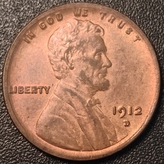 1912 D Lincoln Cent (AU details)