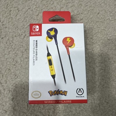 PowerA Wired Earbuds Nintendo Switch Pokemon Pikachu Blossom 3.5 mm Headphones