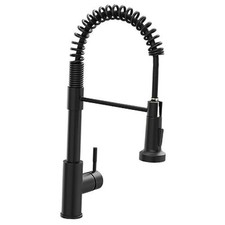 Black Kitchen Faucet with Pull Down Sprayer Single Handle Matte Black Classic