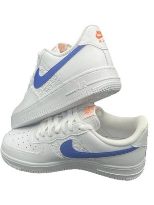 Nike Air Force 1 07 Herren Sportschuhe Größe 5, 14 UK HOOPS WEISS RACER BLAU