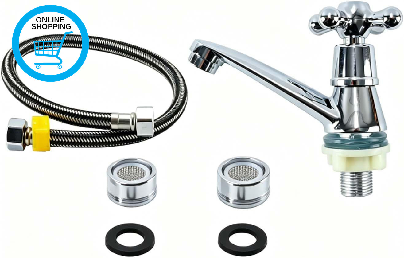 Cold Water Tap Single Handle Bathroom Sink Tap Zinc Alloy Basin Faucet with Filt