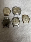 Watchmaker Estate Lot 5 Vintage Mens Mechanical Watches Read!!!