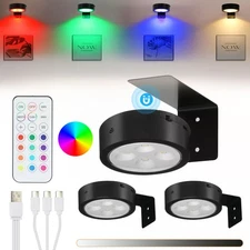 3x 6x LED Picture Lights Rechargeable Dimmable Wireless Art Display Wall Light