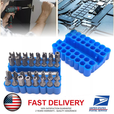 33pcs Hex Head Drill Bit Kit Screwdriver Bit Set W/ 1/4'' Extension Bit Holder