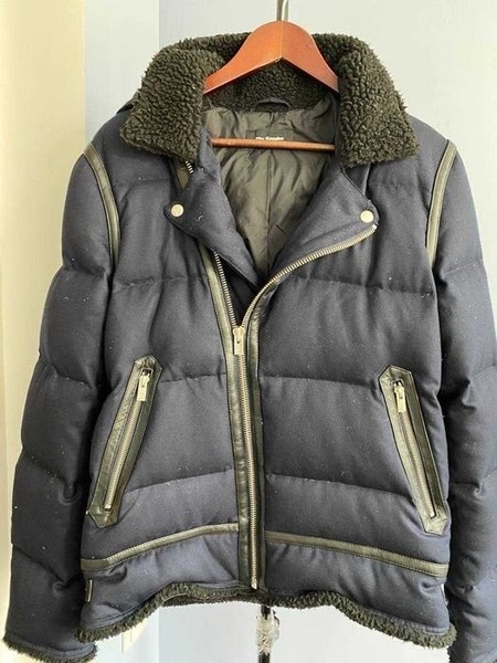 Men The Kooples Puffer Jacket Navy 38