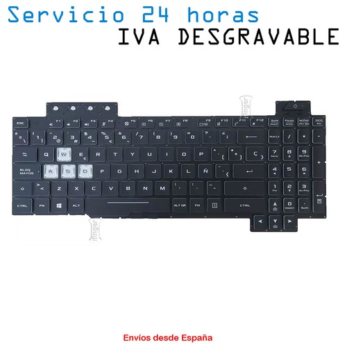 Teclado español de portatil compatible para ASUS TUF GAMMING GAMING FX505G Retro - Imagen 1 de 5