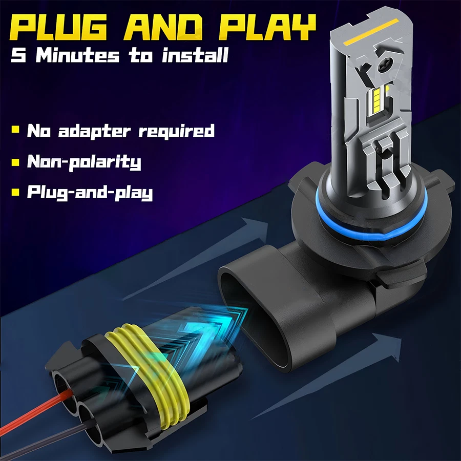 Combo 4X 9005 H11 faros LED haz alto bajo 6000K para Scion XB 2008-2015 Foto 2 de 4