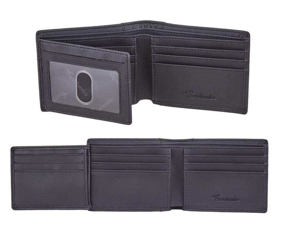 Slim RFID Blocking Trifold Wallet for Men with 12 Card Holder-image