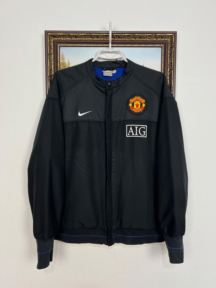 Vintage Nike Manchester United Football Jacket Soccer AIG Track