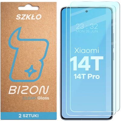 2x Schutzglas für Xiaomi 14T/14T Pro Bizon Displayschutzglas Hartglas Handyglas
