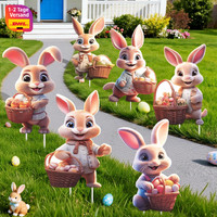Osterdeko Gartenstecker 6 StüCk Wetterfest 2D DraußEn FrüHlingsdeko Ostern