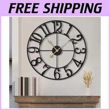 Battery Operated Silent Wall Clock for Living Room