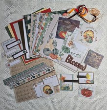 Give Thanks 12x12 Autumn Scrapbook Kit, Mixed Media Lot