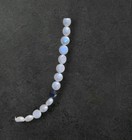 Vintage Pearl And Blue Faceted Bead Necklace Earrings Set Cross Charm Lot Pearls — photo 6