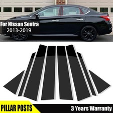 For Nissan Sentra 2013-2019 8pcsset Gloss Black Pillar Posts Door Window Cover