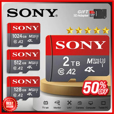 SONY Micro SD Card 2TB 1TB 512GB 256GB 128GB TF Memory Card Extreme U3 4K High