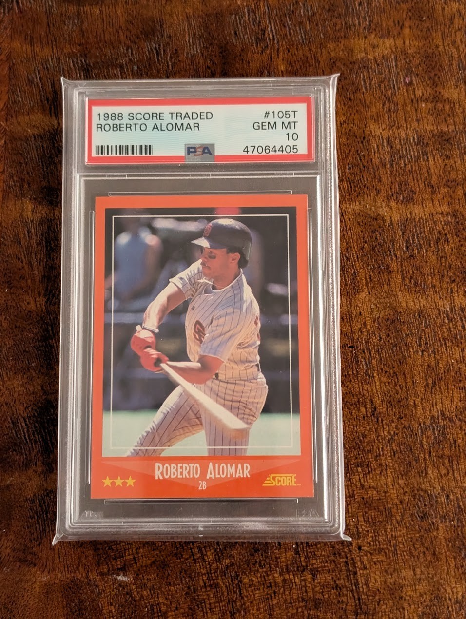 1988 Score Traded ROBERTO ALOMAR #105T RC Rookie PSA 10 GEM MINT