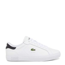 Image of Lacoste Powercourt Leather Trainer White / Black