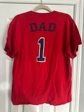 Boston Red Sox 1 Dad Red Genuine Merchandise T-shirt Lg