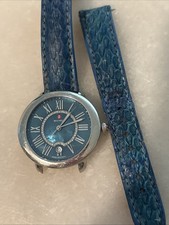Michele Serein Diamond Dial Watch MW21B00A0029 Blue / Mid Teal Good  Pre Owned