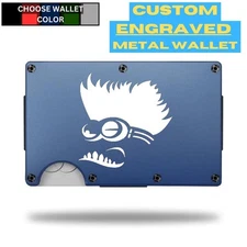 Custom EVIL MINION Laser Engraved Wallet - Pick A Wallet Color