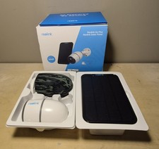 Reolink Go 4G LTE Mobile Security Camera With Solar Panel, White With Camo Skin